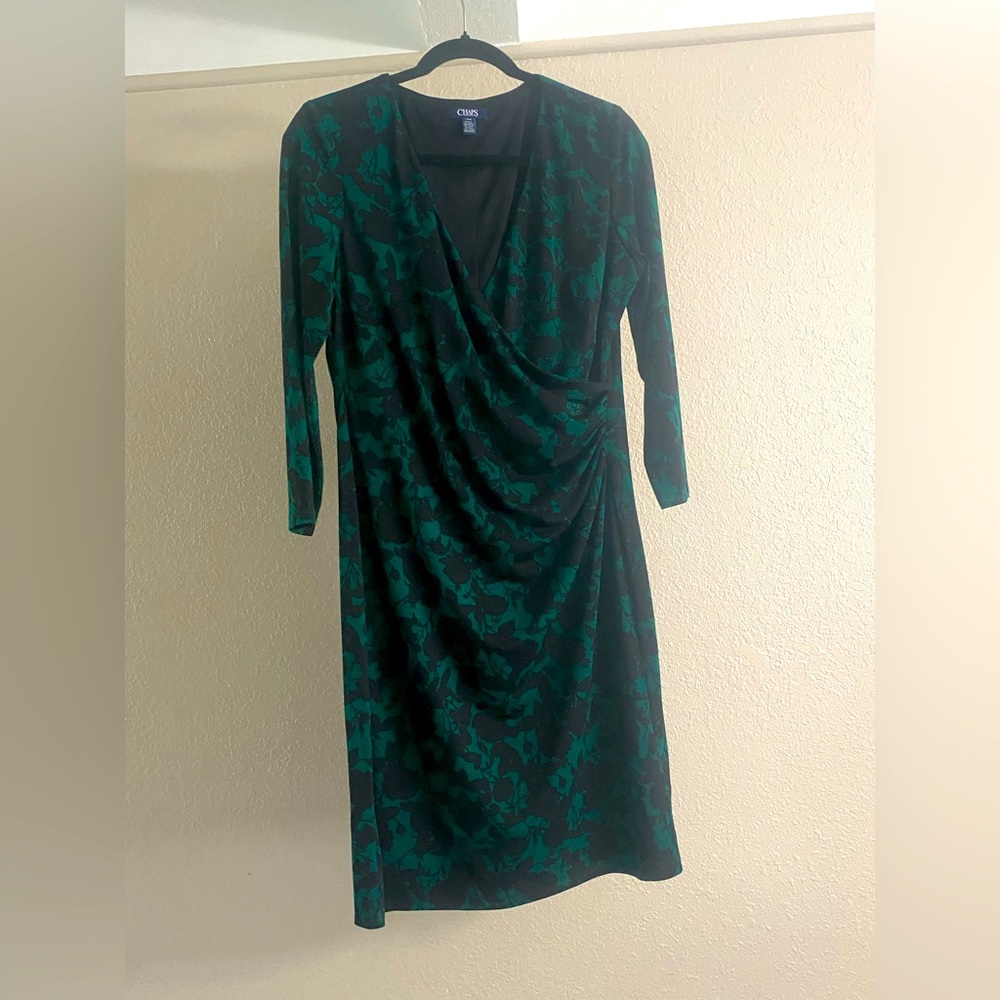 chaps green dress Barley worn and black floral CLEARANCE TAG: SEPTEMBER-SALE-2026